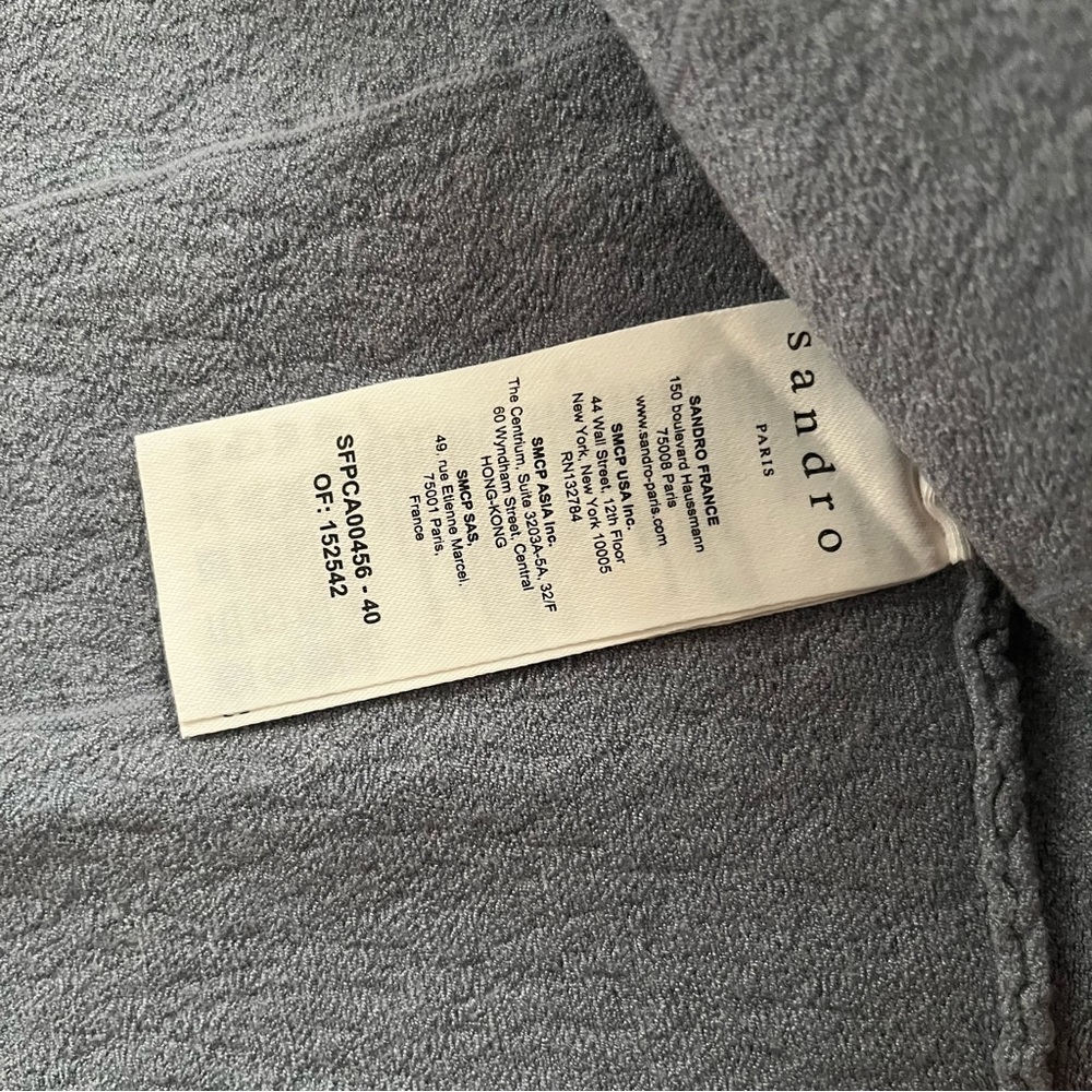 SOLD BNWT Sandro Infinity Cropped Cardigan Blue XS MSRP $295 - Picture 13 of 15